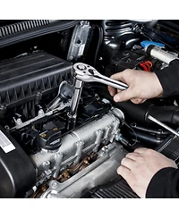 Sugfit 205-Piece Mechanics Tool Set with 1/4"-1/2" Drive Sockets & Wrenches