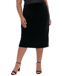 Muse Plus Back Slit Pencil Skirt