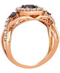 Le Vian Chocolate Diamond (0.62 ct. t.w.) & Nude Diamond (0.68 ct. t.w.) Ring in 14k Strawberry Gold