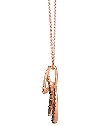 Le Vian Chocolate Diamond (0.63 ct. t.w.) & Chocolate Ombre Diamond (0.48 ct. t.w.) Pendant Necklace in 14k Strawberry Gold