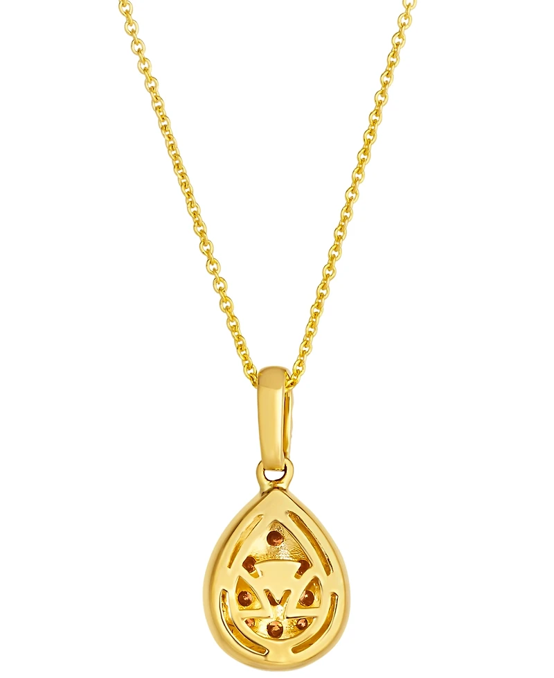 Le Vian Nude Diamond (0.05 ct. t.w.) & Chocolate Diamond (0.25 ct. t.w.) Pendant Necklace in 14k Honey Gold