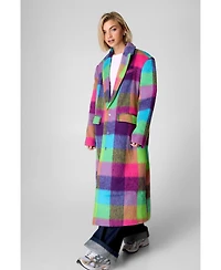Nasty Gal Women's Multi Check Tailored Coat