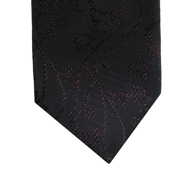 Karl Lagerfeld Paris Men's Sparkle Herringbone Pattern Classic Tie