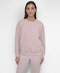 Dkny Sport Women's Tonal Logo Patch Crewneck Sweatshirt