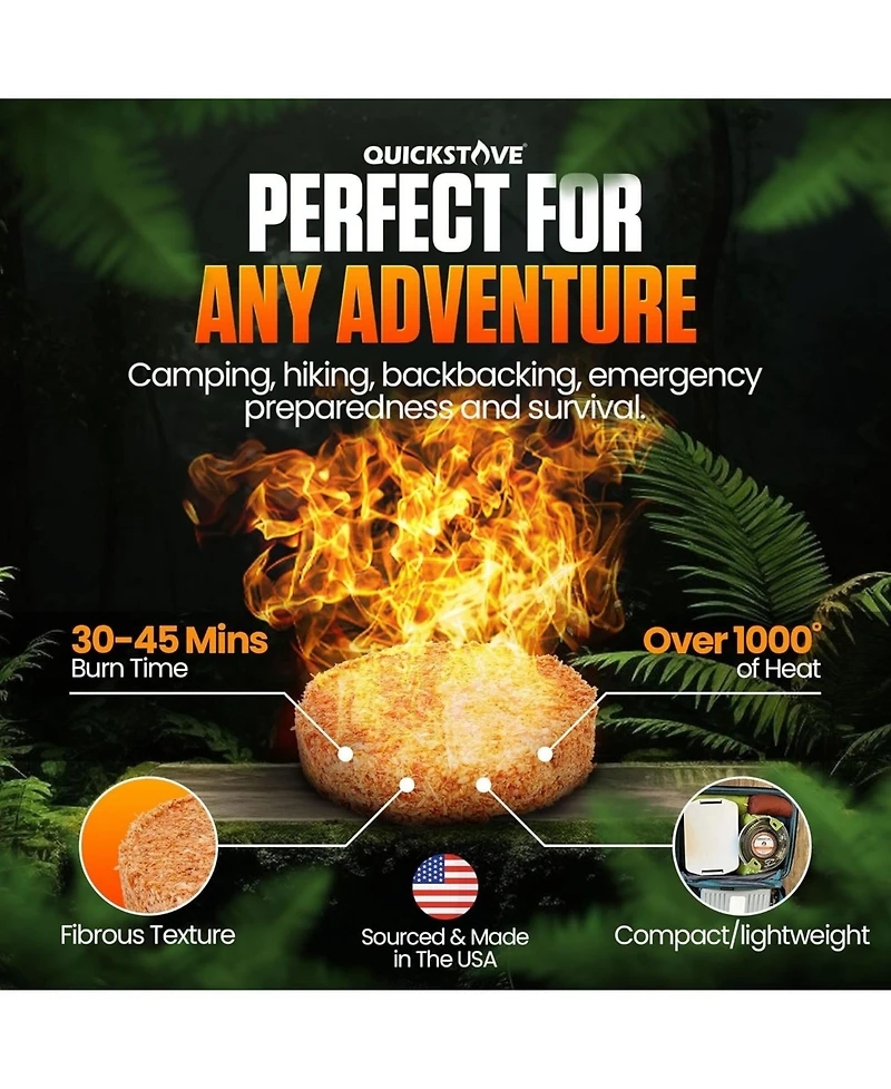 Aofar Portable Stove with 2 Fire Starters, Lightweight Stainless Steel Wood Burning Stove