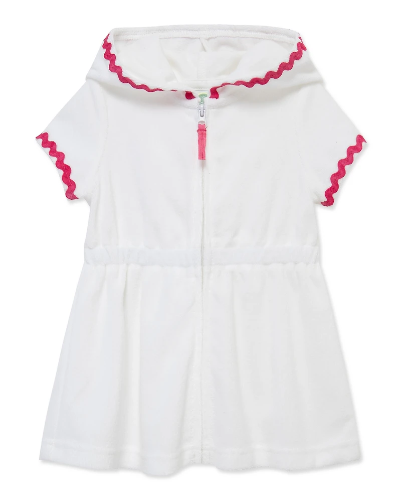 Little Me Baby Girls' Zipper Short-Sleeve Swim Cover-Up