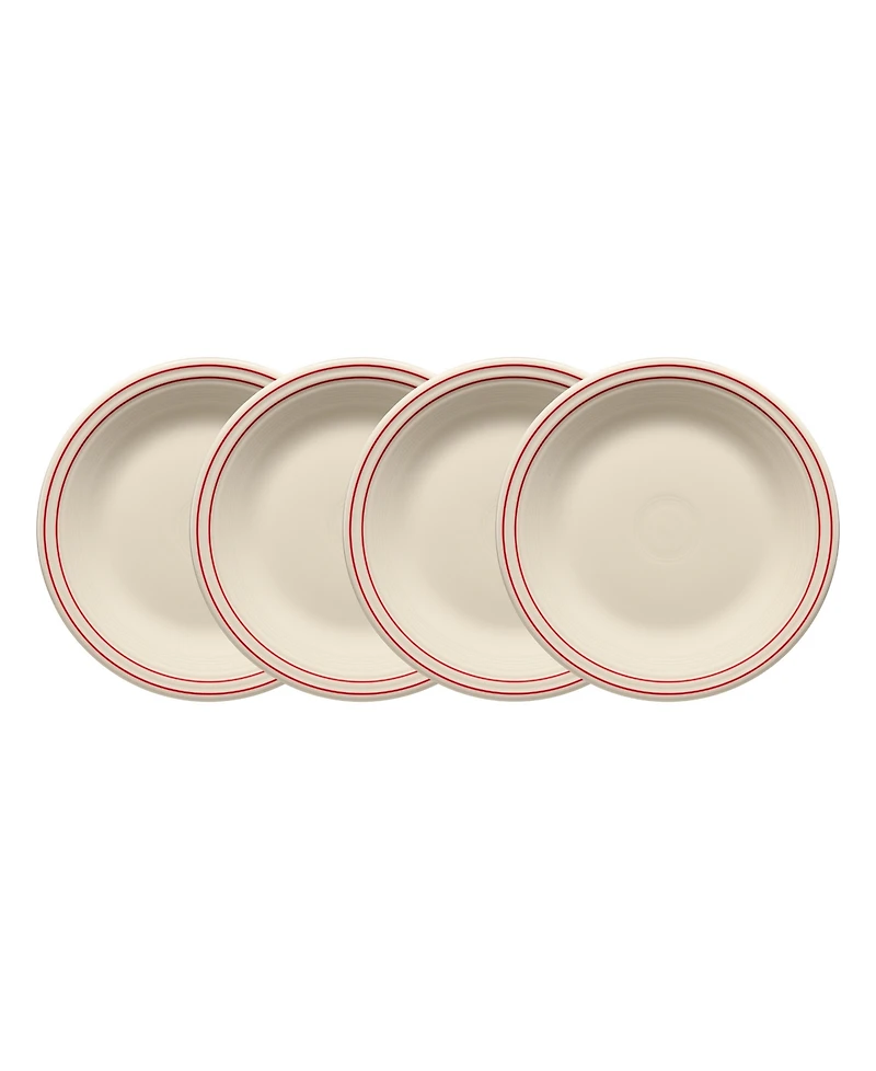 Fiesta Americana Classic Rim Dinner Plates, Set of 4, Service For 4