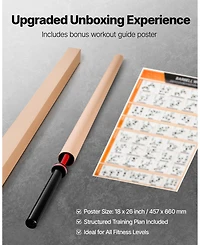 Sugfit 7FT Barbell Bar 2-Inch Olympic Weight Bar Knurled Grip 1000 Lb Capacity