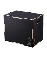 Sugift 3-in-1 Plyo Jump Box 24/20/16" Wooden Agility Training Box