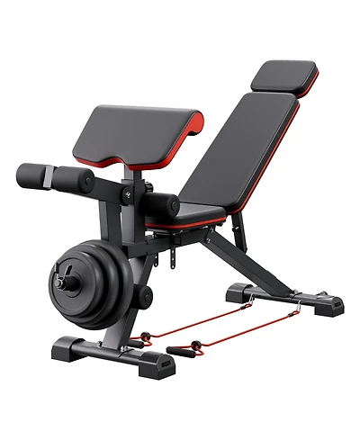 Sugfit Adjustable Weight Bench 800 Lb Capacity with Leg Extension and Preacher Pad