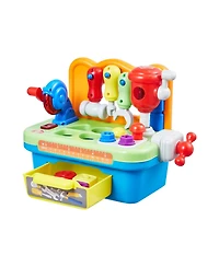 Sugift Musical Workbench Toy with Sounds, Lights & Shape Sorter