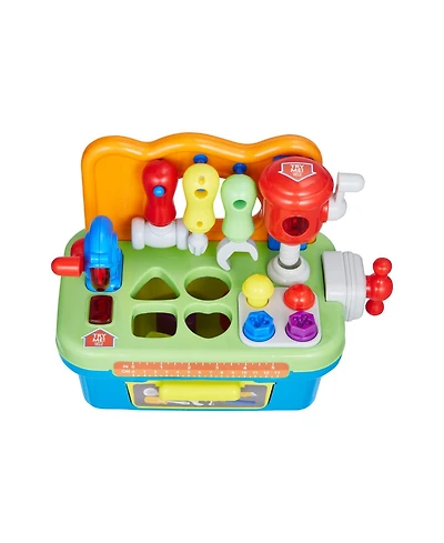 Sugift Musical Workbench Toy with Sounds, Lights & Shape Sorter