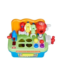 Sugift Musical Workbench Toy with Sounds, Lights & Shape Sorter