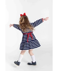 Florence Eiseman Baby Girls Stripe Knit Dress With Embroidered Holly