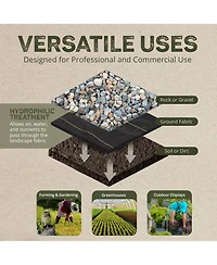 DeWitt Sunbelt 6' x 300' Woven Weed Barrier Landscape Fabric Ground Cover 2 Pack