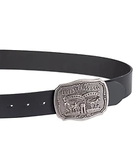 Levi's Leather Men's Belt with Plaque Buckle