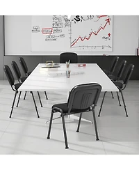 Ecooso Office Chair with Metal Frame and Padded Cushions for Conference Room