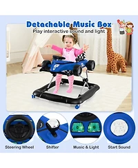 Slickblue Toddler 4-in-1 Push Walker Activity Center Height Adjustable with Music