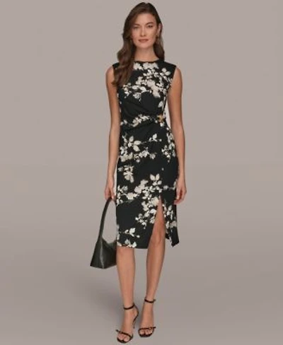 Donna Karan New York Womens Floral Sheath Dress