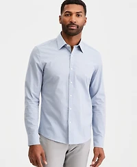 Michael Kors Men's Slim-Fit Dobby Dot Print Dress Shirt