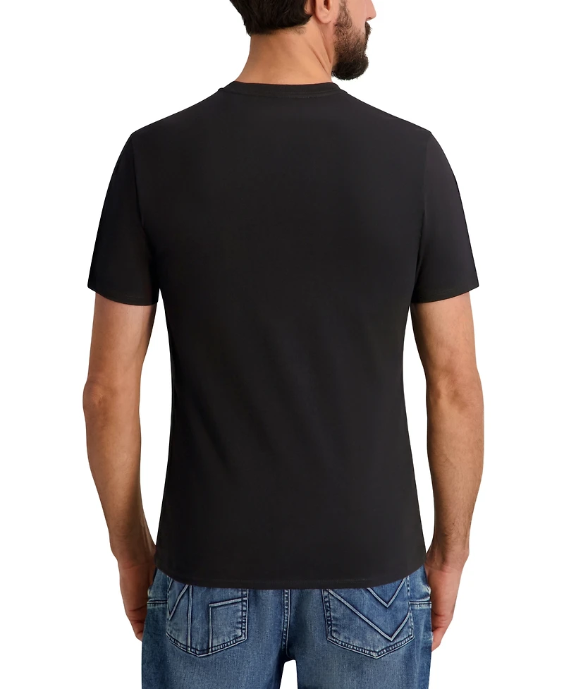 Karl Lagerfeld Paris Men's Metallic Finish Logo Regular-Fit T-Shirt