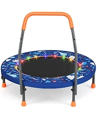 Sugift Mini Trampoline Folding Small Rebounder for Kids with Lights