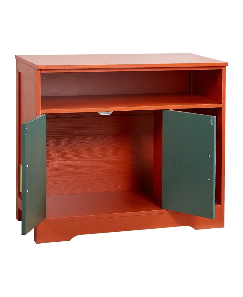 Cozito Modern Wooden Litter Box Enclosure with Storage Shelf