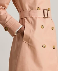 Lauren Ralph Womens Double-Breasted Belted Trench Coat