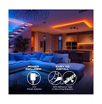 Monster Cable 100 Ft Ir Remote-Controlled Rgb+Ic Indoor Led Light Strip with Dynamic Color Flow Effects & Sound Reactive Modes