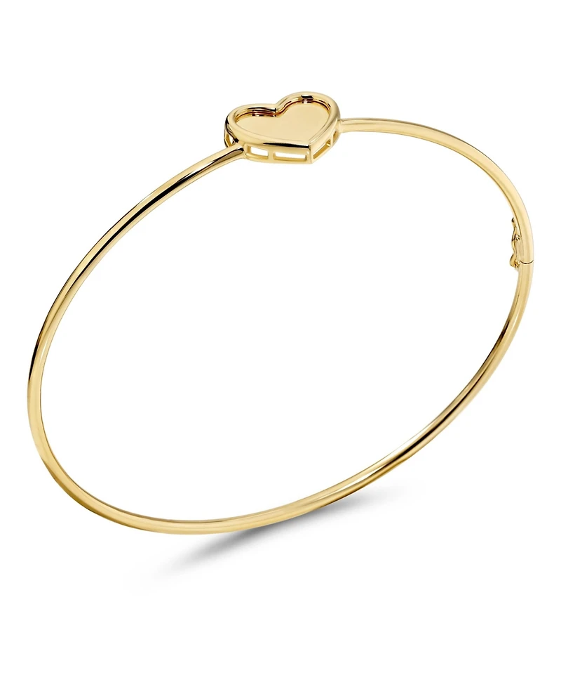 Devata 14K Gold Sweet Heart Bangle Bracelet