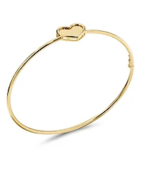 Devata 14K Gold Sweet Heart Bangle Bracelet