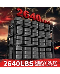 Lovmor 4-Tier 48 in W x 60 in H x 18 in D Adjustable Heavy Duty Metal Shelving Unit