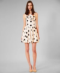 julia jordan Women's Basque Waist Square Neck Short Dress