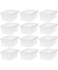 Iris Usa 15 Qt Storage Bins with Lids, 12Pk