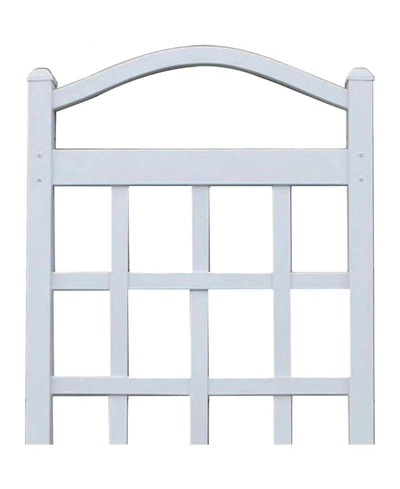 Dura-Trel Cambridge 28 x 75 Inch Pvc Vinyl Outdoor Garden Patio Trellis, White