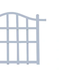 Dura-Trel Melrose 35 x 75 Inch Vinyl Outdoor Garden Patio Plant Trellis, White