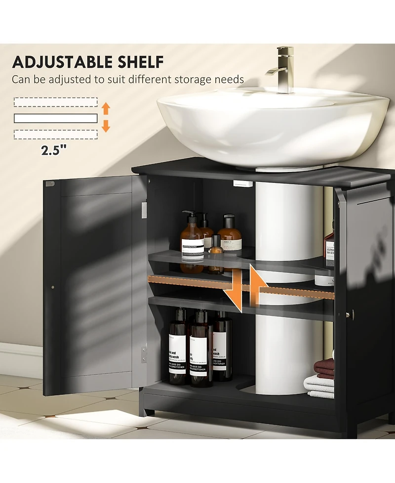 kleankin Pedestal Sink Storage Cabinet, Sink Bathroom Cabinet