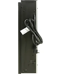 Flynama 3 inch electric fireplace insert, ultra thin heater with log set & realistic flame, remote control with timer, overheating protection