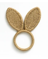 Elrene Burlap Bunny Ear Napkin Rings, Set of 4