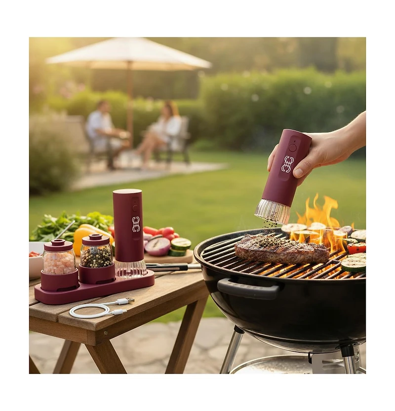 Seamless Outdoors 3 Piece Grillng Herb Mill Grinder