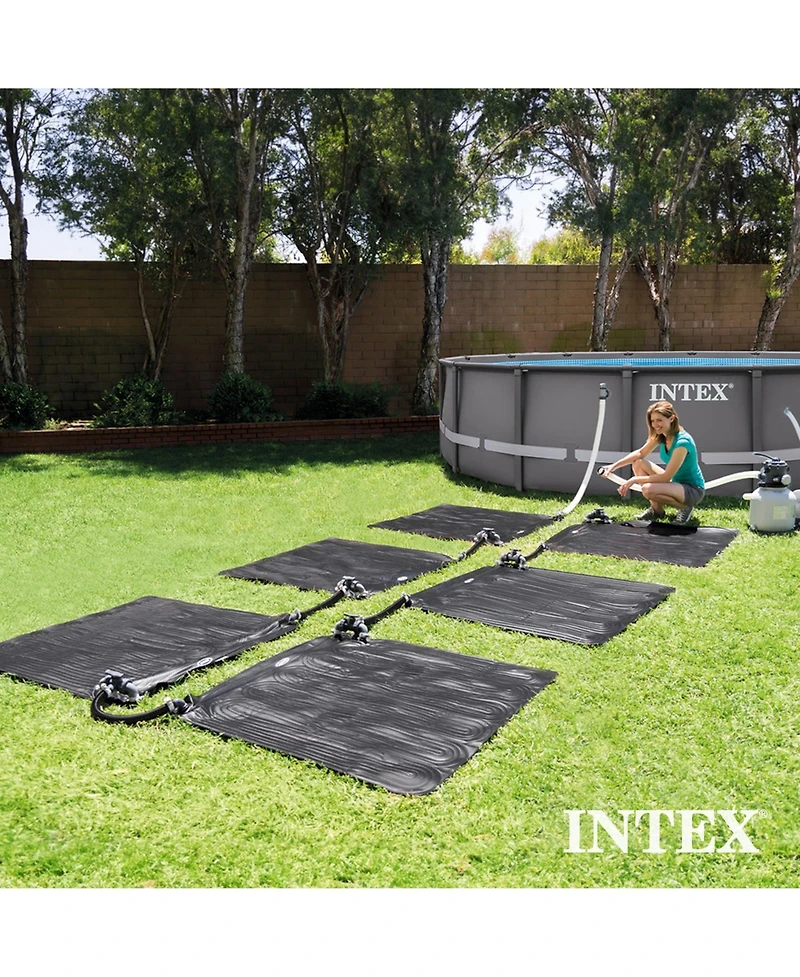 Intex Solar Water Heater Mat for 8,000 Gallon Above Ground Swimming Pool, Black