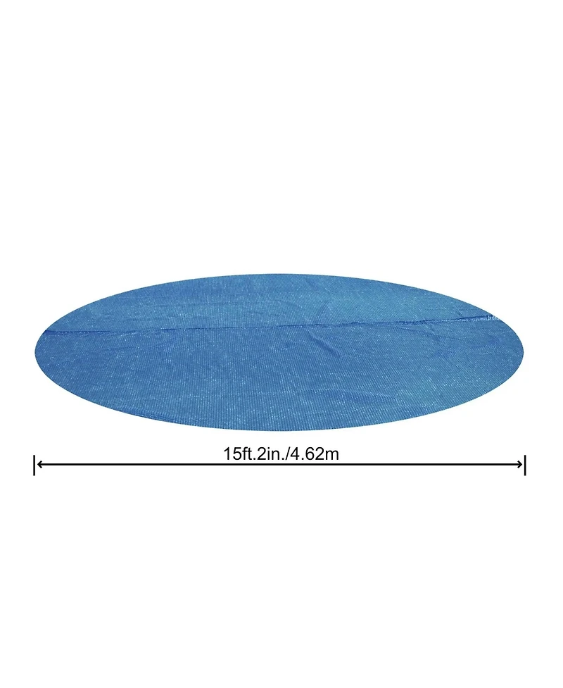 Bestway Round Solar Cover for 15' and 16' Above Ground Pools, Blue (Cover Only)