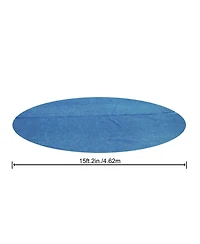 Bestway Round Solar Cover for 15' and 16' Above Ground Pools, Blue (Cover Only)