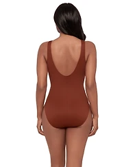 Miraclesuit Women's Razzle Dazzle Zipt One Piece Swimsuit