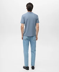 Mango Men's Cotton Pique Polo Shirt