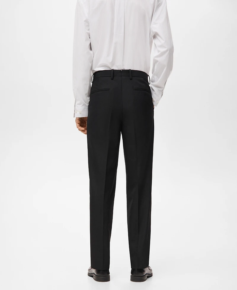 Mango Men's Regular-Fit Pleats Suit Pants