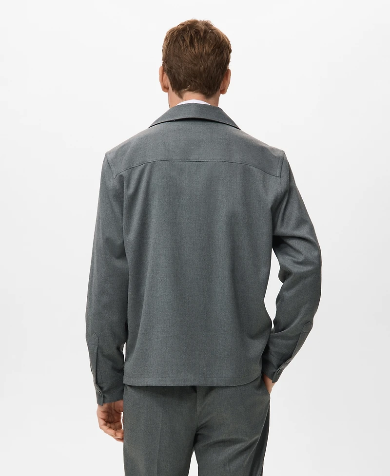 Mango Men's Pockets Fluid Overshirt