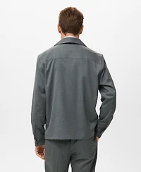 Mango Men's Pockets Fluid Overshirt