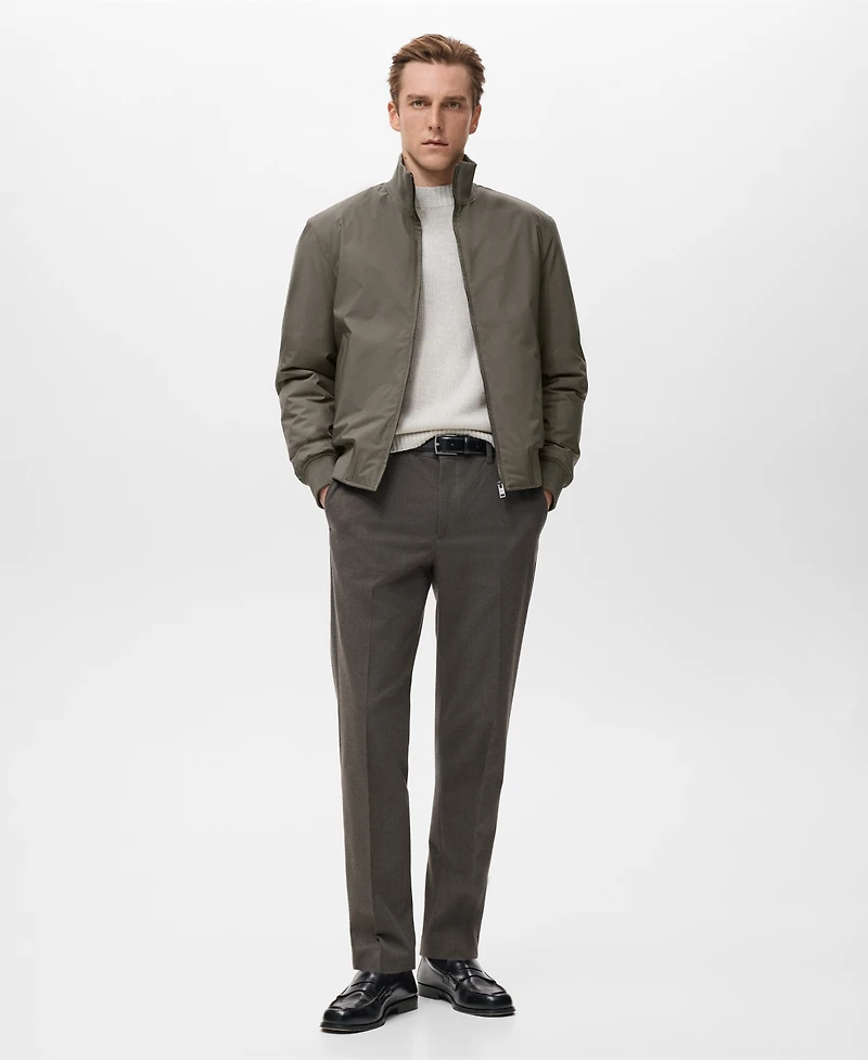 Mango Men's Water-Repellent Bomber Jacket