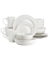 Elama Nikki Ribbed 18-Pc. Dinnerware Set, Service For 6